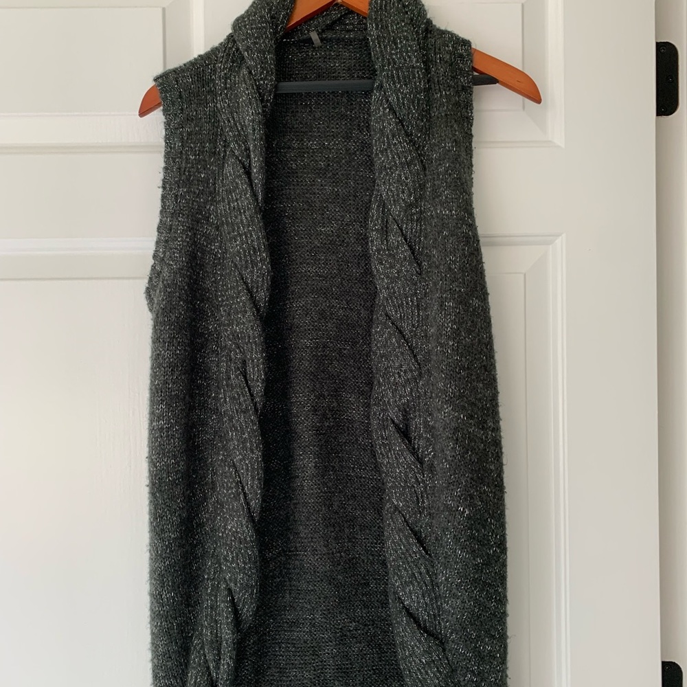 Grey Sparkle Cardigan Sweater